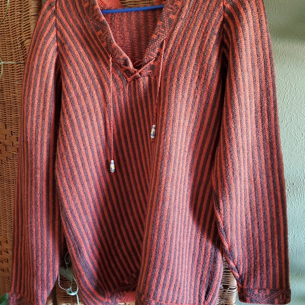 70's Vintage Hooded Sweater - Unlabeled, S/M